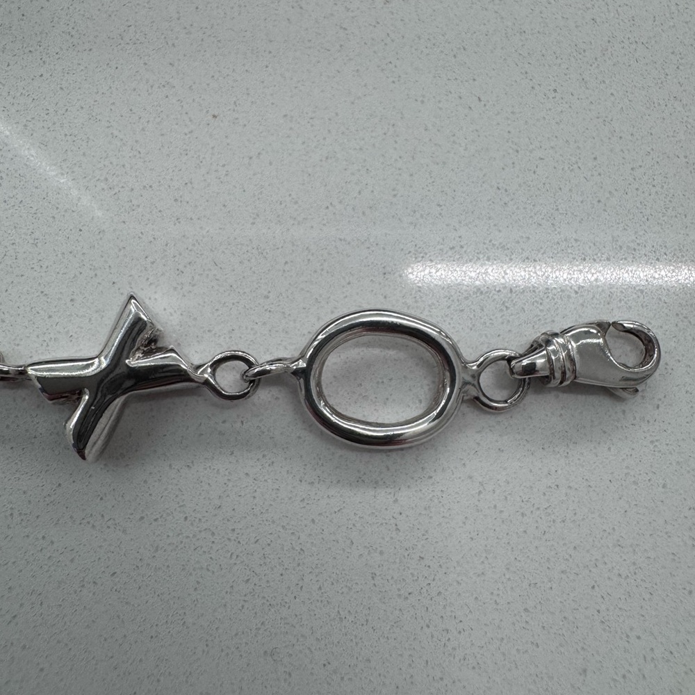 Vintage XO Sterling Silver Bracelet - Picture 7 of 7